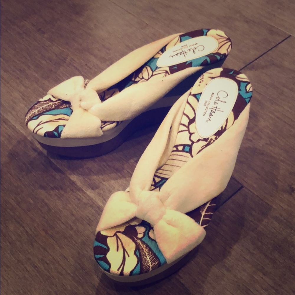 Cole Haan platform wedge sandals